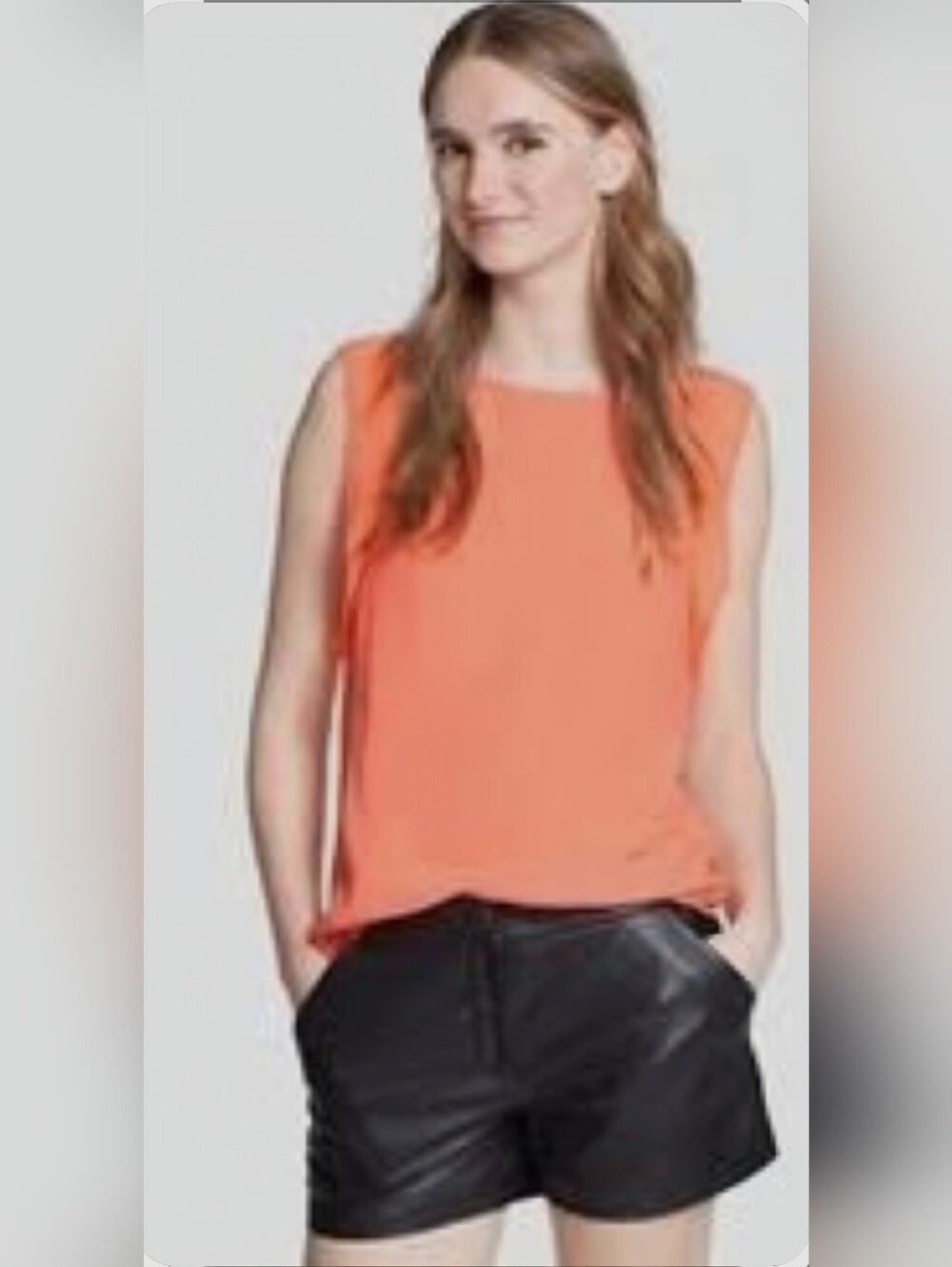 NEW Ted Baker Sheer Peach Sleeveless Blouse